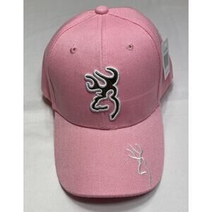 New Women's Buckmark Woven Symbol Pink Baseball Hat, Cap